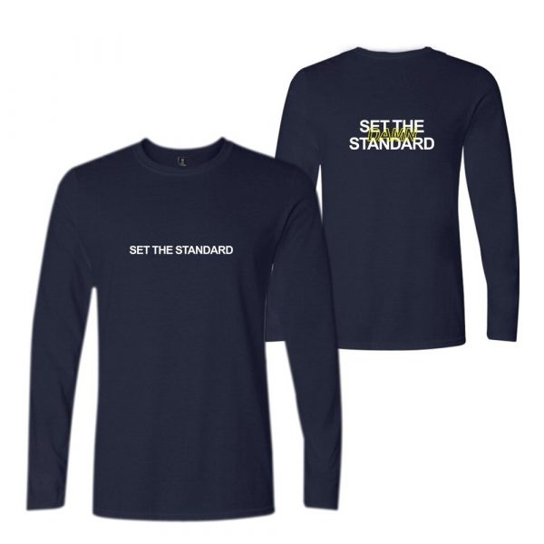 CBUM Set the Standard Long Sleeve T-shirt Navy Blue