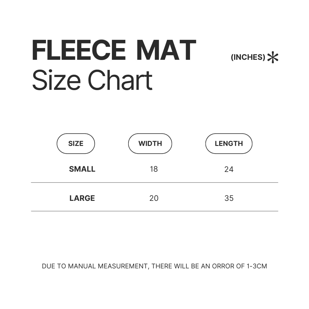 Fleece Mat Size Chart - Cbum Merch