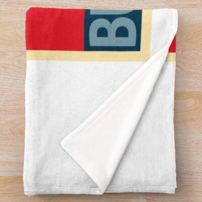 Alternative view of Chris Bumstead Retro Throw Blanket