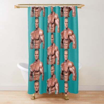 Chris Bumstead Minimal Shower Curtain