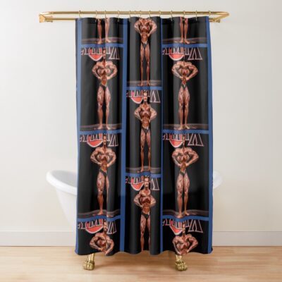 Chris Bumstead Retro Shower Curtain