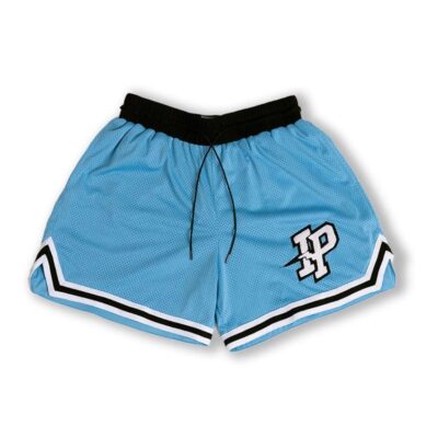 Sporty Cbum Style Blue Workout Shorts