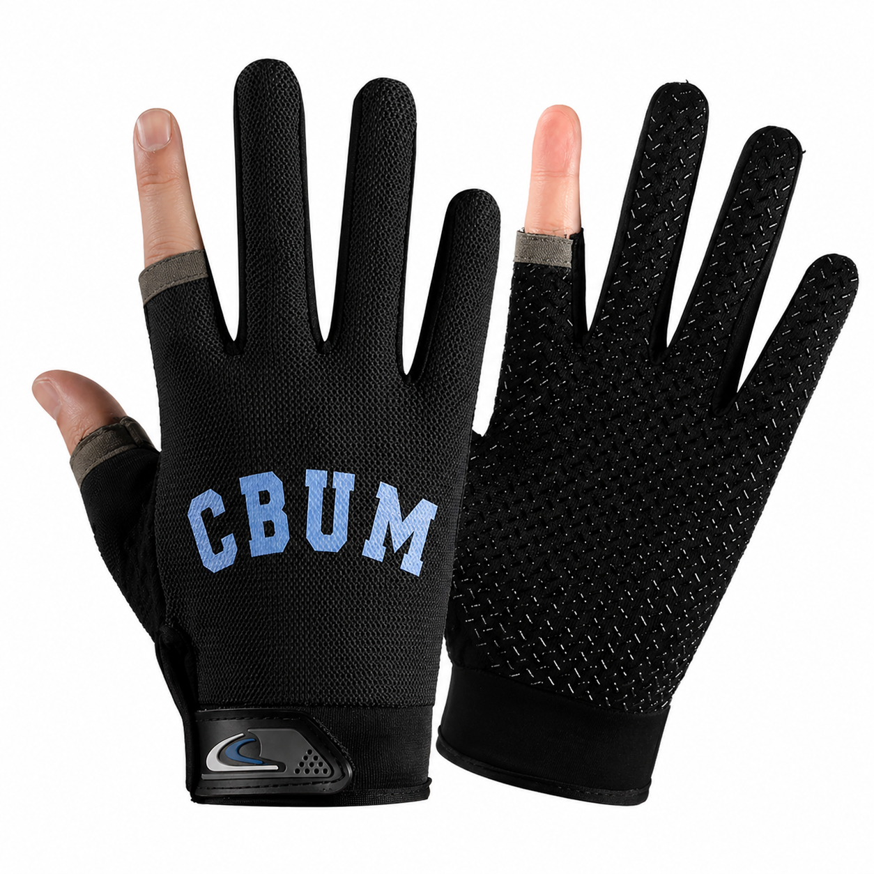 Cbum Men Black Printed Gym Gloves