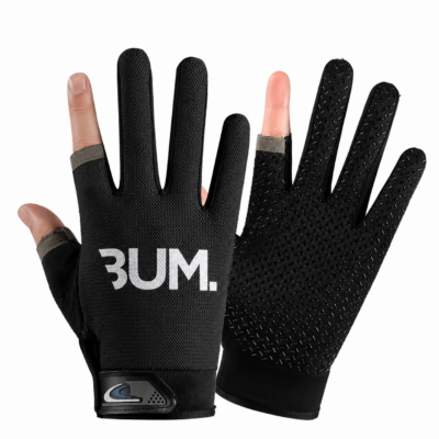 Cbum Flexible Fit Black Printed Gym Gloves